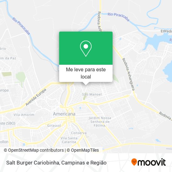 Salt Burger Cariobinha mapa