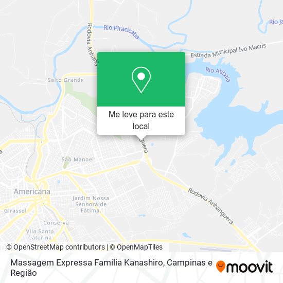 Massagem Expressa Família Kanashiro mapa