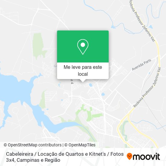 Cabeleireira / Locação de Quartos e Kitnet's / Fotos 3x4 mapa
