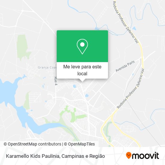 Karamello Kids Paulínia mapa