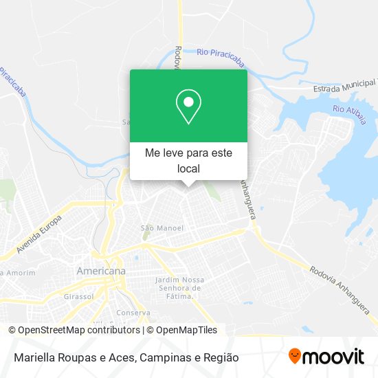 Mariella Roupas e Aces mapa