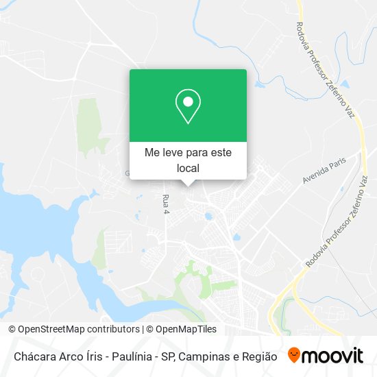 Chácara Arco Íris - Paulínia - SP mapa