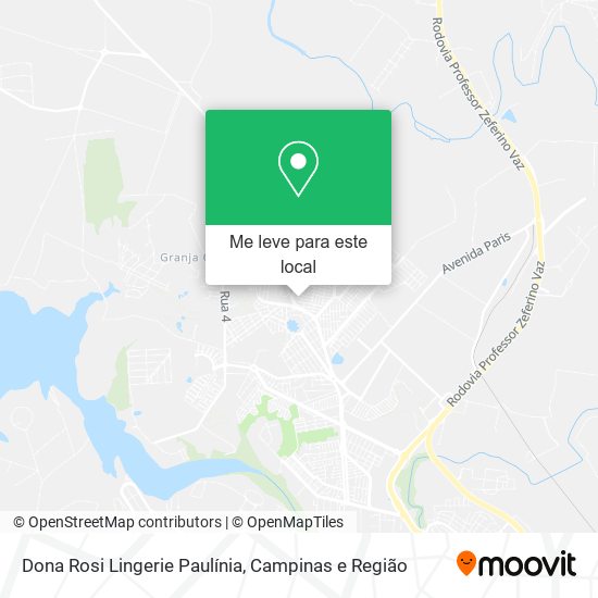 Dona Rosi Lingerie Paulínia mapa
