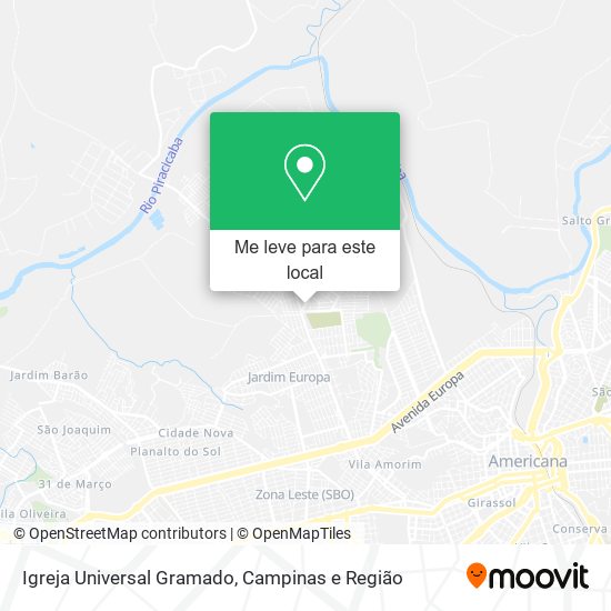 Igreja Universal Gramado mapa