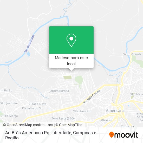 Ad Brás Americana Pq. Liberdade mapa