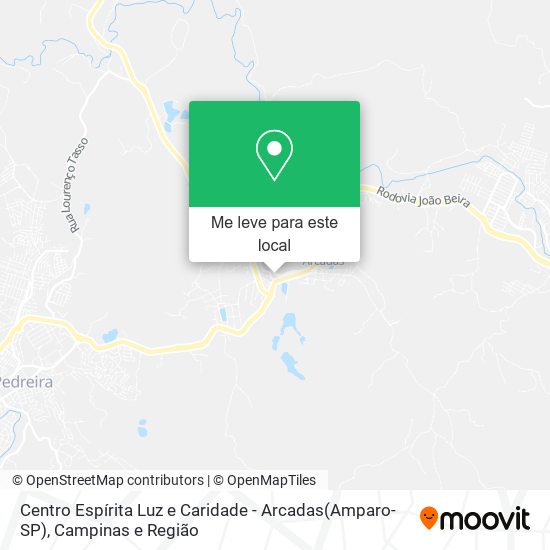 Centro Espírita Luz e Caridade - Arcadas(Amparo-SP) mapa