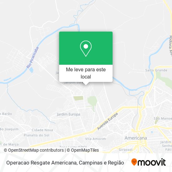 Operacao Resgate Americana mapa