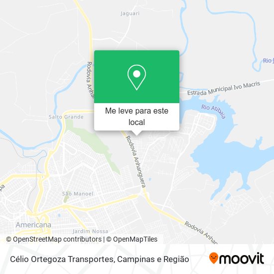 Célio Ortegoza Transportes mapa