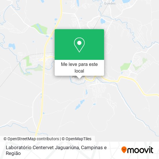 Laboratório Centervet Jaguariúna mapa