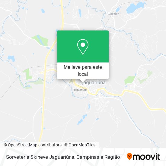 Sorveteria Skineve Jaguariúna mapa