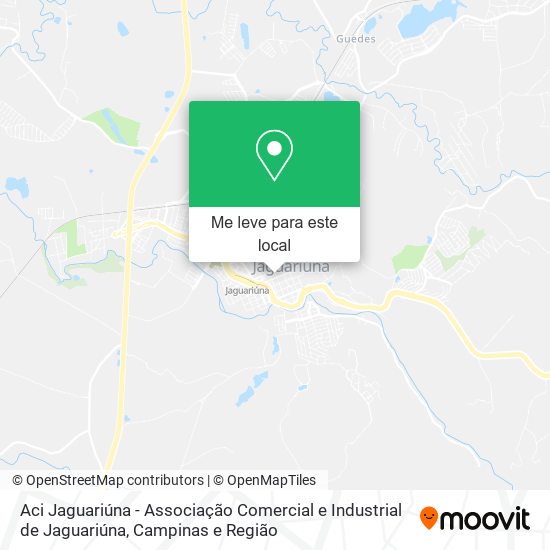 Aci Jaguariúna - Associação Comercial e Industrial de Jaguariúna mapa