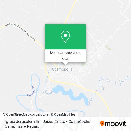 Igreja Jerusalém Em Jesus Cristo - Cosmópolis mapa