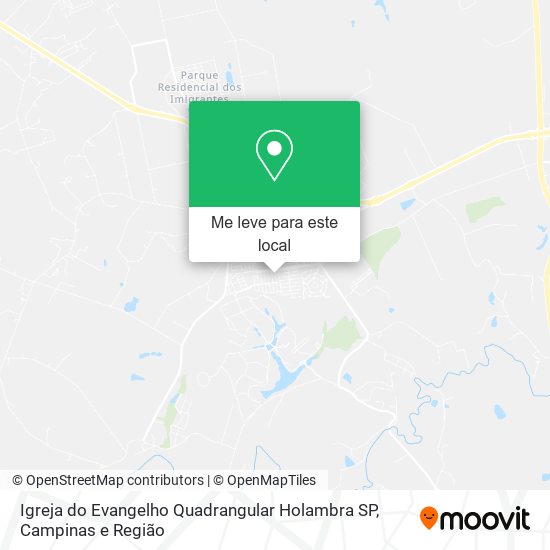 Igreja do Evangelho Quadrangular Holambra SP mapa