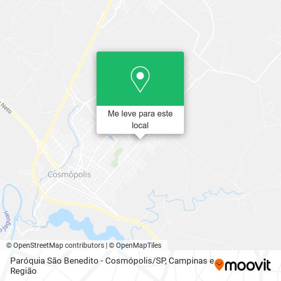Paróquia São Benedito - Cosmópolis / SP mapa