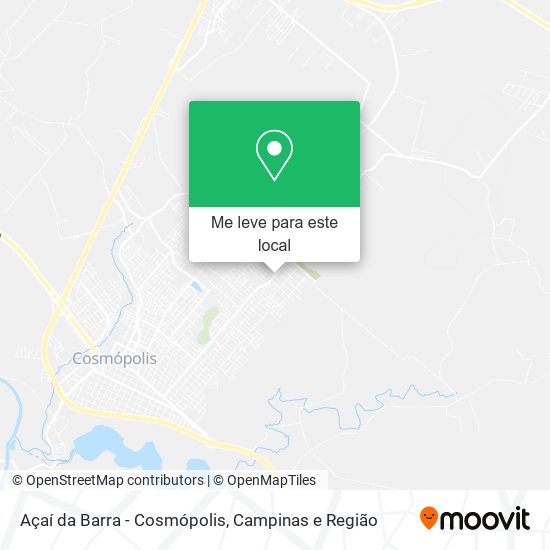 Açaí da Barra - Cosmópolis mapa