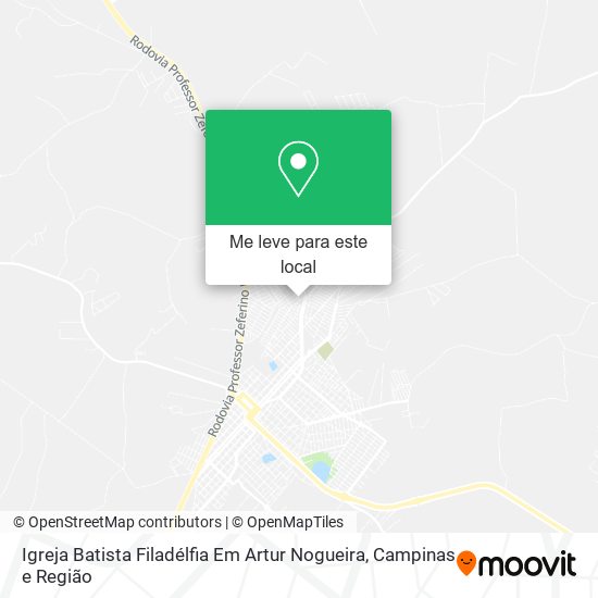 Igreja Batista Filadélfia Em Artur Nogueira mapa