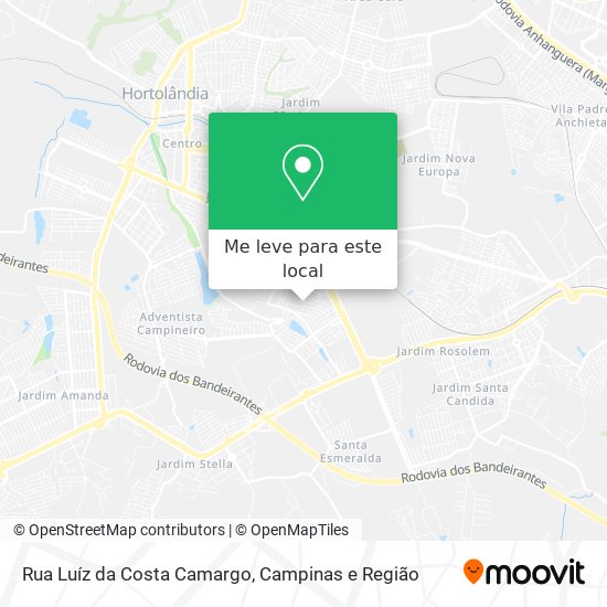 Rua Luíz da Costa Camargo mapa