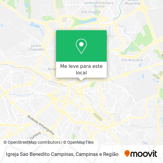 Igreja Sao Benedito Campinas mapa