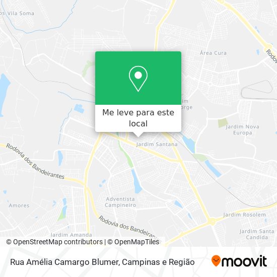 Rua Amélia Camargo Blumer mapa