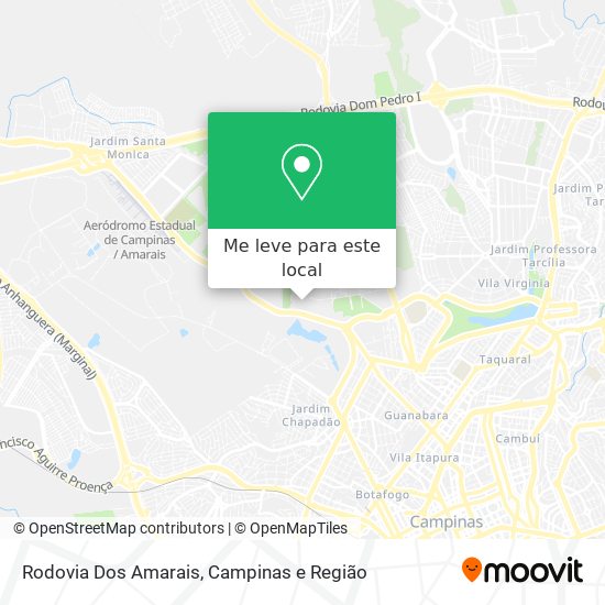 Rodovia Dos Amarais mapa