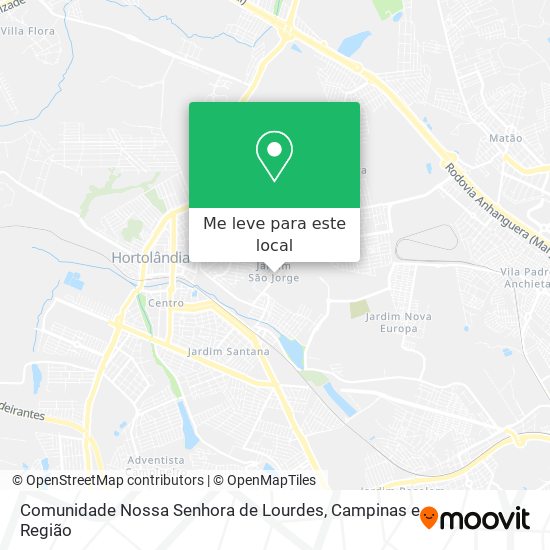 Comunidade Nossa Senhora de Lourdes mapa