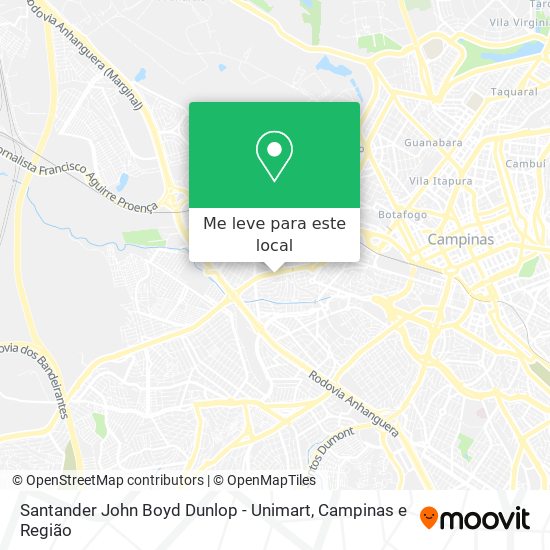 Santander John Boyd Dunlop - Unimart mapa