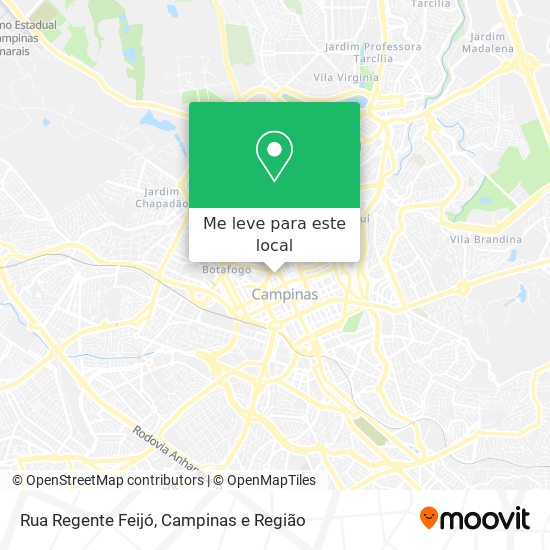 Rua Regente Feijó mapa