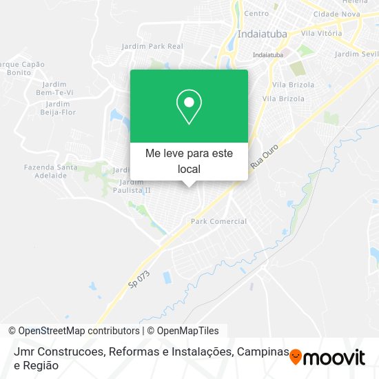 Jmr Construcoes, Reformas e Instalações mapa
