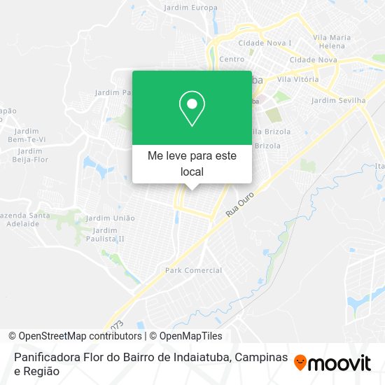 Panificadora Flor do Bairro de Indaiatuba mapa