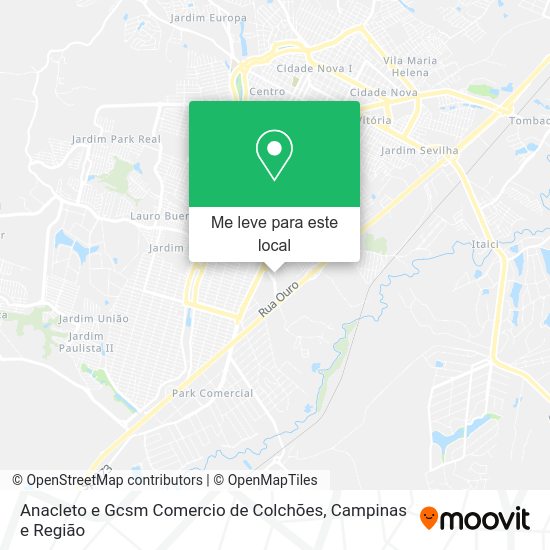 Anacleto e Gcsm Comercio de Colchões mapa