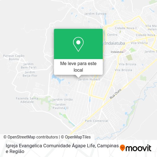 Igreja Evangelica Comunidade Ágape Life mapa
