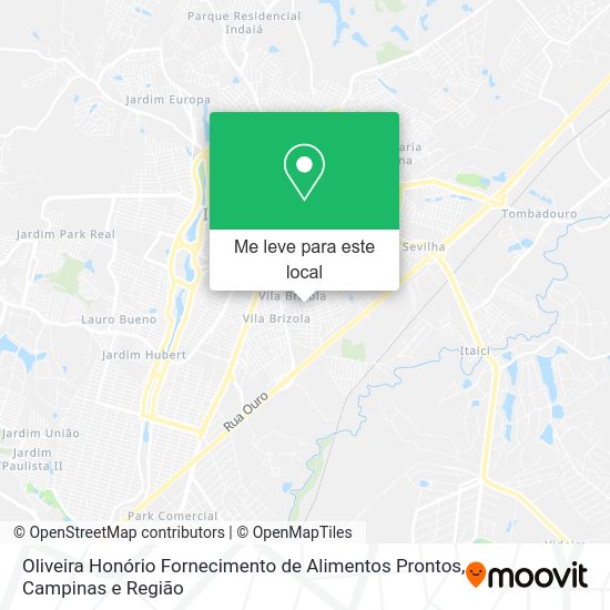 Oliveira Honório Fornecimento de Alimentos Prontos mapa