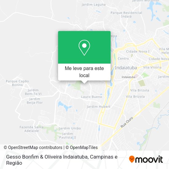 Gesso Bonfim & Oliveira Indaiatuba mapa