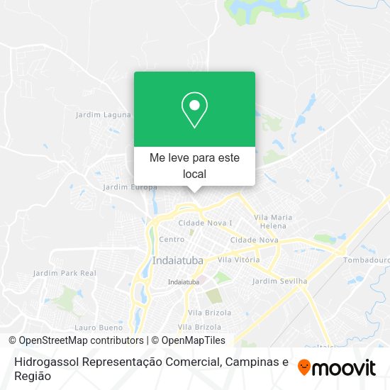 Hidrogassol Representação Comercial mapa