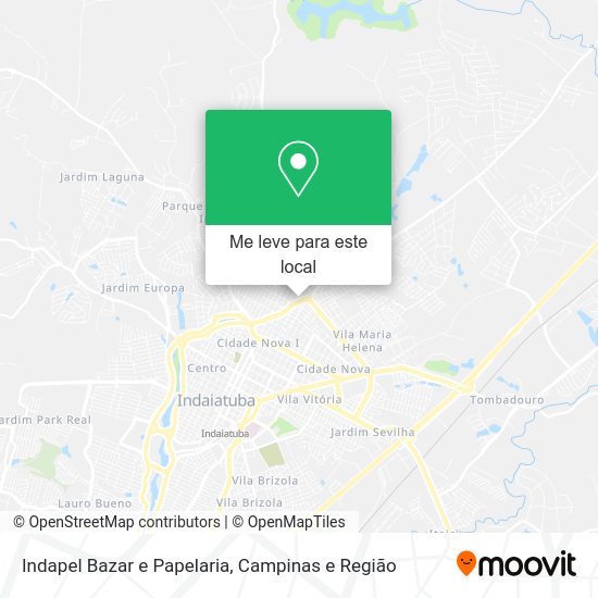 Indapel Bazar e Papelaria mapa