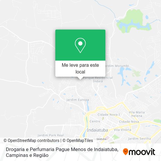 Drogaria e Perfumaria Pague Menos de Indaiatuba mapa