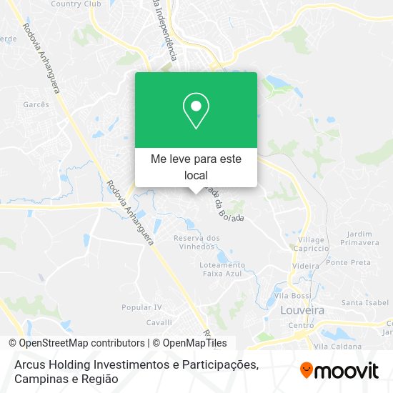 Arcus Holding Investimentos e Participações mapa