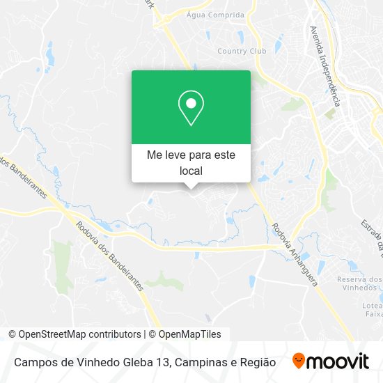 Campos de Vinhedo Gleba 13 mapa