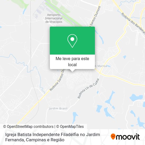 Igreja Batista Independente Filadélfia no Jardim Fernanda mapa