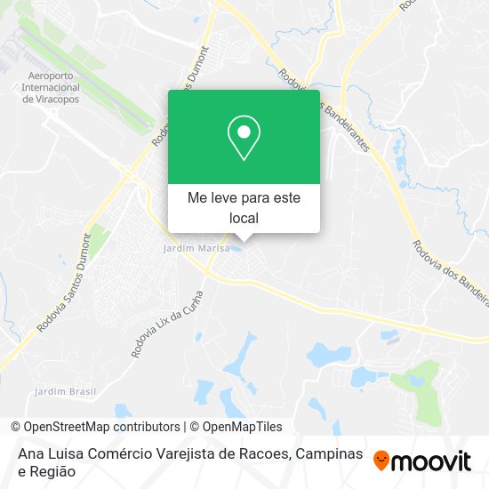 Ana Luisa Comércio Varejista de Racoes mapa