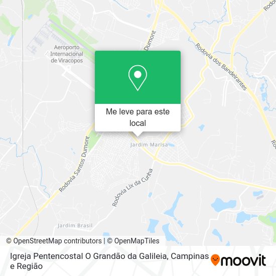 Igreja Pentencostal O Grandão da Galileia mapa