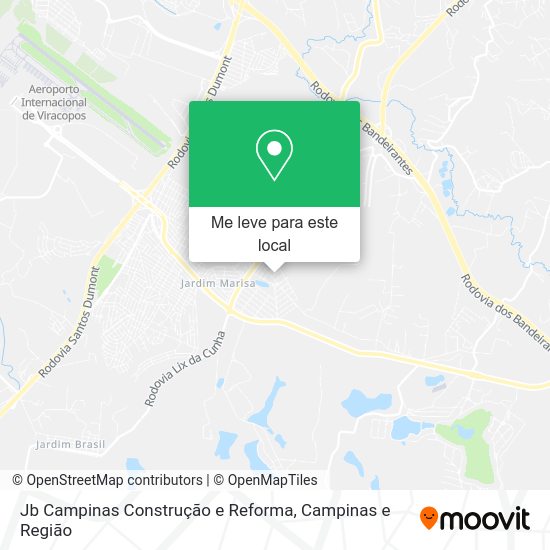 Jb Campinas Construção e Reforma mapa