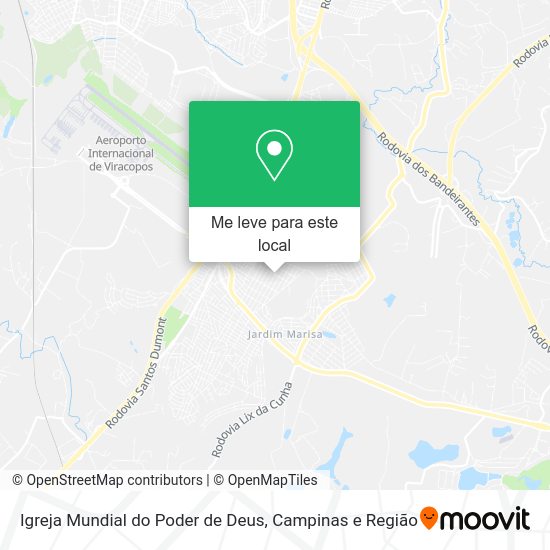 Igreja Mundial do Poder de Deus mapa