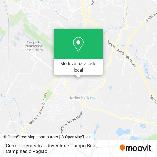 Grêmio Recreativo Juventude Campo Belo mapa