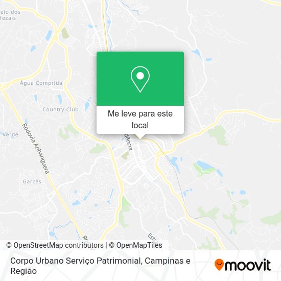 Corpo Urbano Serviço Patrimonial mapa