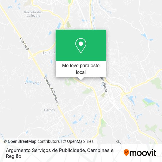 Argumento Serviços de Publicidade mapa