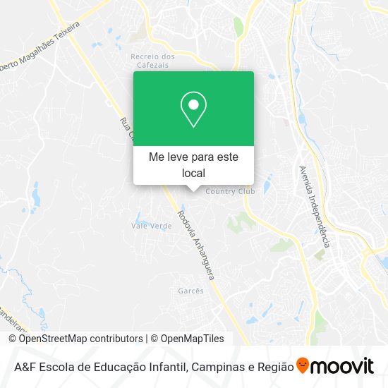 A&F Escola de Educação Infantil mapa