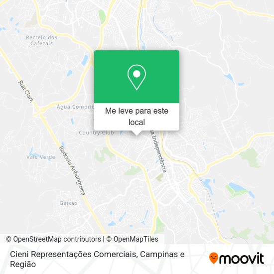 Cieni Representações Comerciais mapa