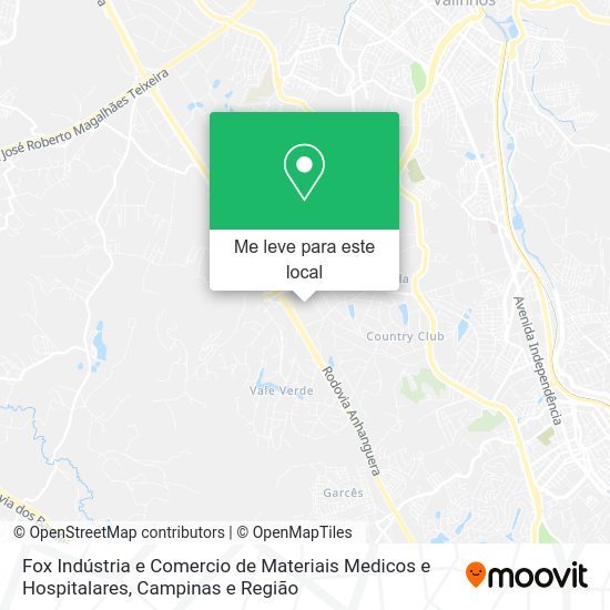 Fox Indústria e Comercio de Materiais Medicos e Hospitalares mapa