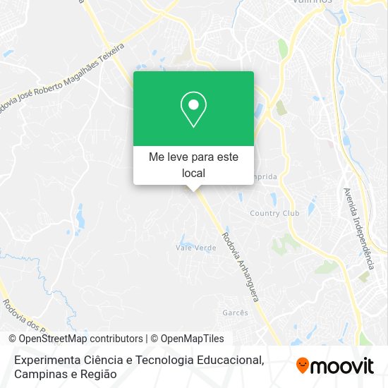 Experimenta Ciência e Tecnologia Educacional mapa